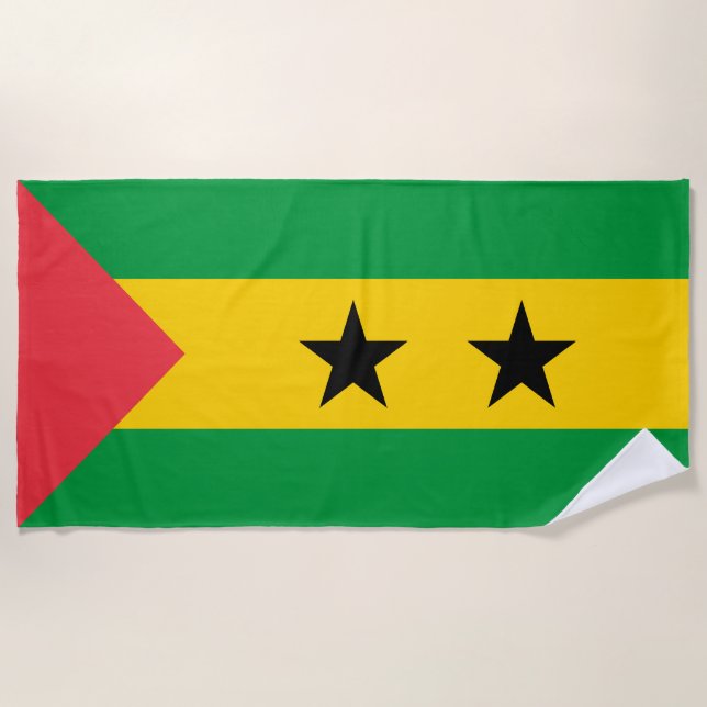 Serviette De Plage Drapeau de Sao Tomé-et-Principe (Devant)
