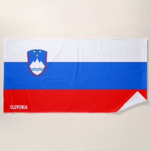 Serviette De Plage Drapeau de Slovénie Splendide Patriotique