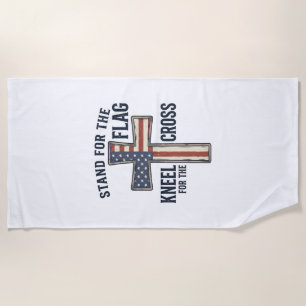 Serviette De Plage Drapeau debout pour la conception de croix patriot