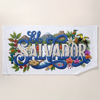 Serviette De Plage Drapeau d'El Salvador, Patrimoine, Culture & Tradi