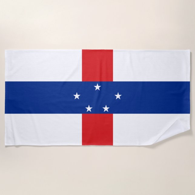 Serviette De Plage Drapeau des Antilles Pays-Bas (Devant)