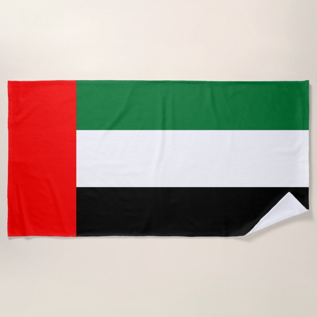 Serviette De Plage Drapeau des Émirats arabes unis (EAU) (Devant)