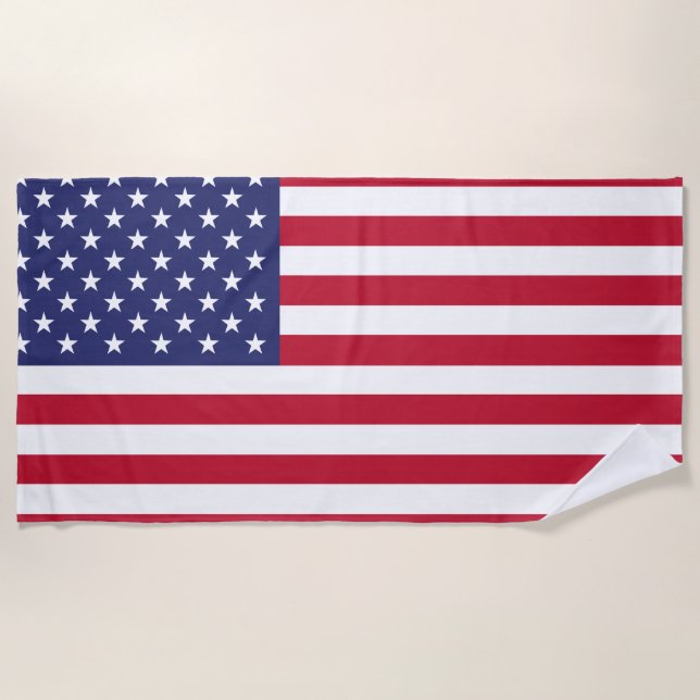 Serviette De Plage Drapeau des États-Unis d'Amérique (Devant)