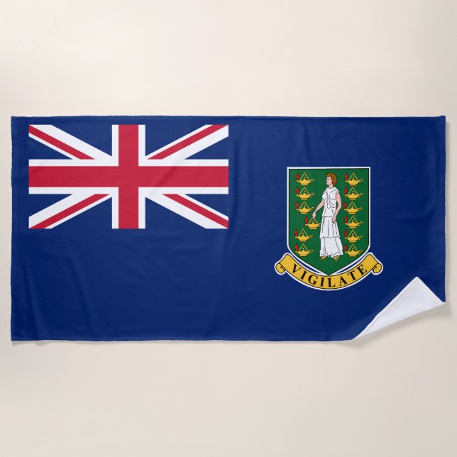 Serviette De Plage Drapeau des îles Vierges britanniques (Devant)