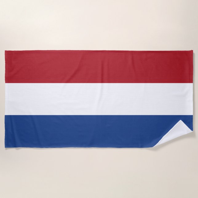 Serviette De Plage Drapeau des Pays-Bas (Devant)