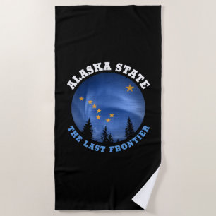 SERVIETTE DE PLAGE DRAPEAU D'ÉTAT D'ALASKA