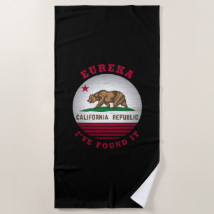 SERVIETTE DE PLAGE DRAPEAU D'ÉTAT DE CALIFORNIE EUREKA