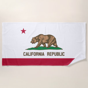 Serviette De Plage Drapeau d'État de la République de Californie