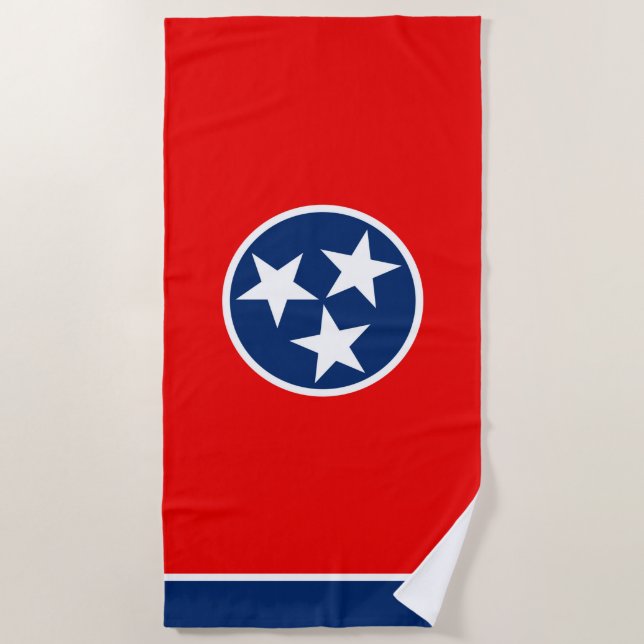 Serviette De Plage Drapeau d'état du Tennessee (Devant)