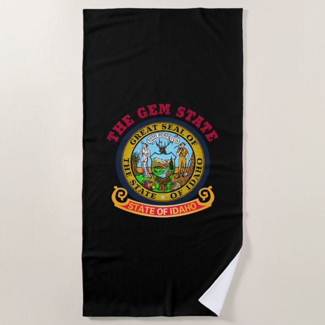 SERVIETTE DE PLAGE DRAPEAU D'ÉTAT IDAHO CROSSROADS (Devant)