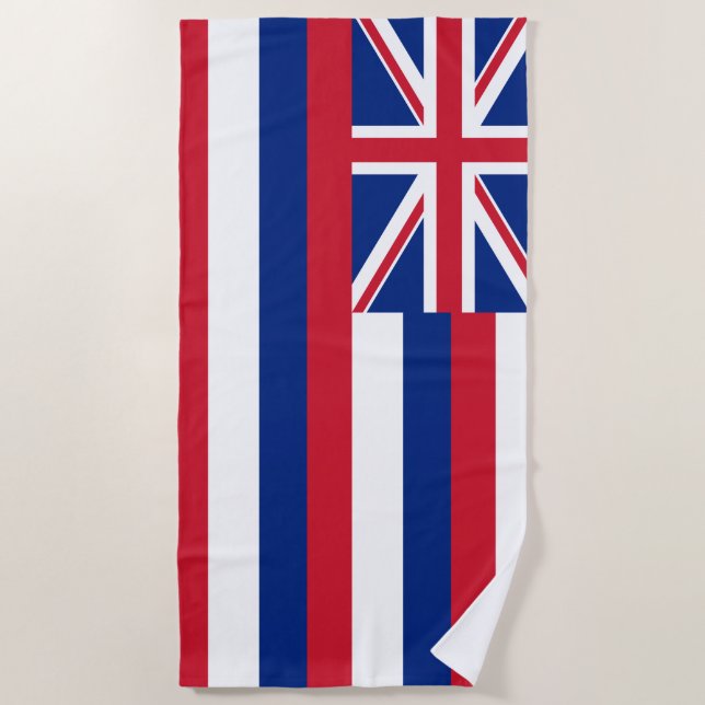 Serviette De Plage Drapeau d'Hawaii (Devant)