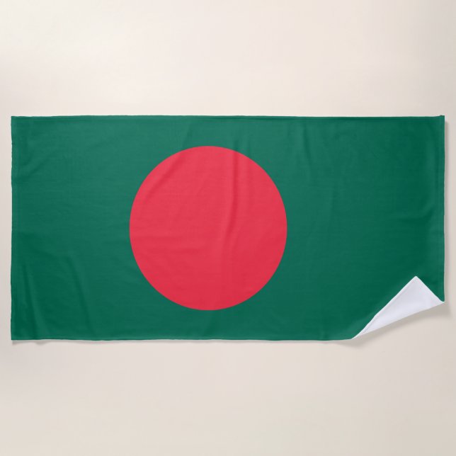 Serviette De Plage Drapeau du Bangladesh (Bangladesh) (Devant)