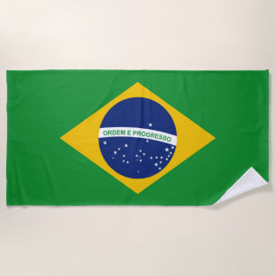 Serviette De Plage Drapeau du Brésil Bandeira do Brasil