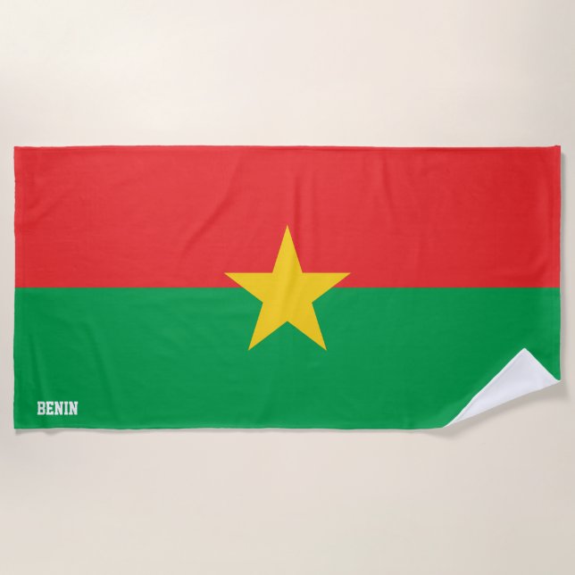 Serviette De Plage Drapeau du Burkina Faso Splendid Patriotic (Devant)