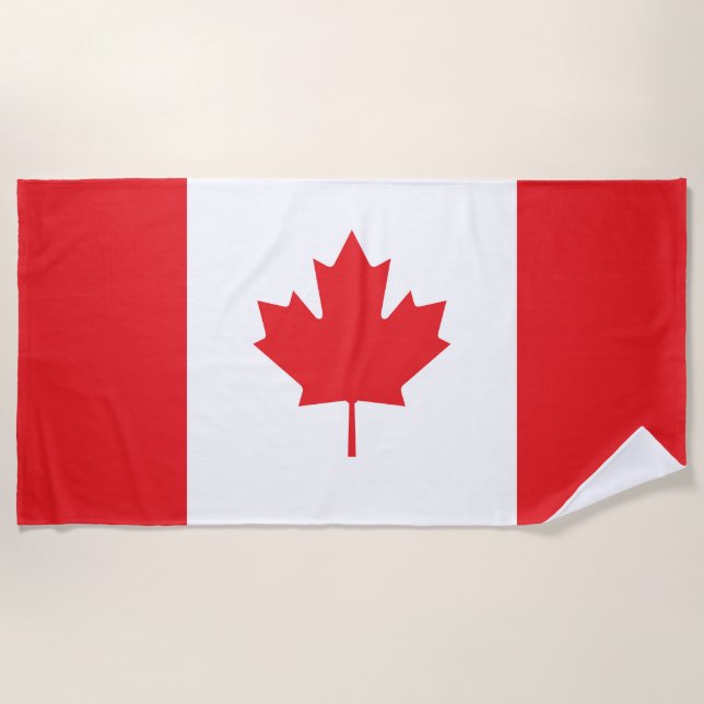Serviette De Plage Drapeau du Canada (Devant)