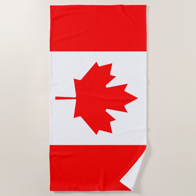 Serviette De Plage Drapeau du Canada (Devant)