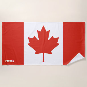 Serviette De Plage Drapeau du Canada Splendide patriotique