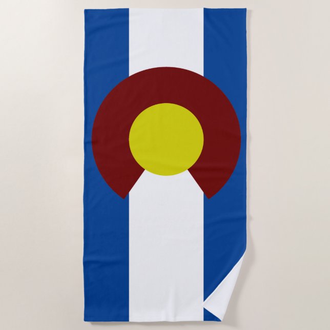 Serviette De Plage Drapeau du Colorado (Devant)