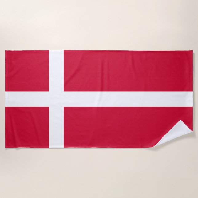 Serviette De Plage Drapeau du Danemark ou drap danois (Devant)
