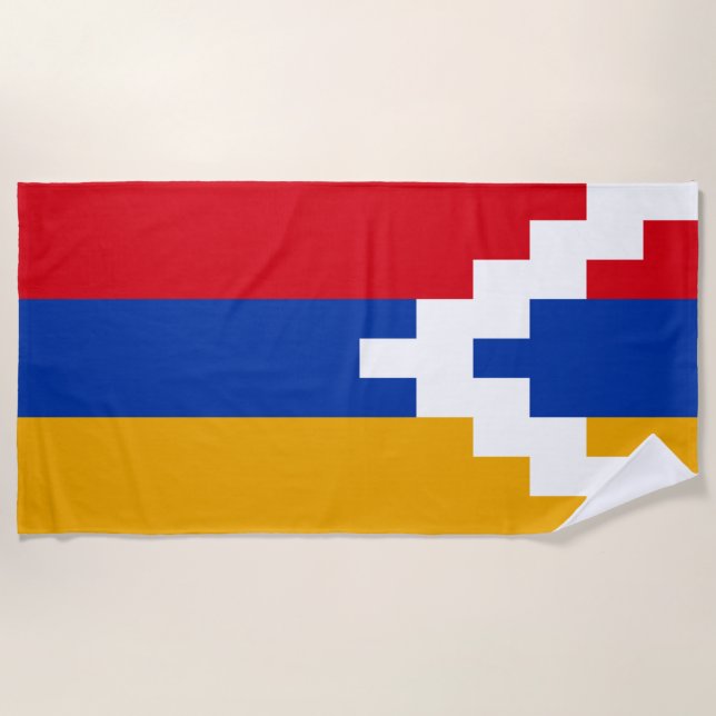 Serviette De Plage Drapeau du Haut-Karabagh (Devant)