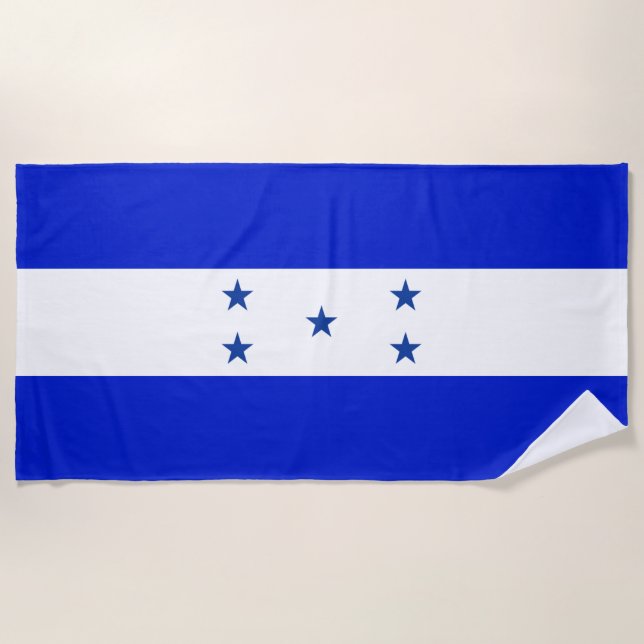 Serviette De Plage Drapeau du Honduras (Devant)