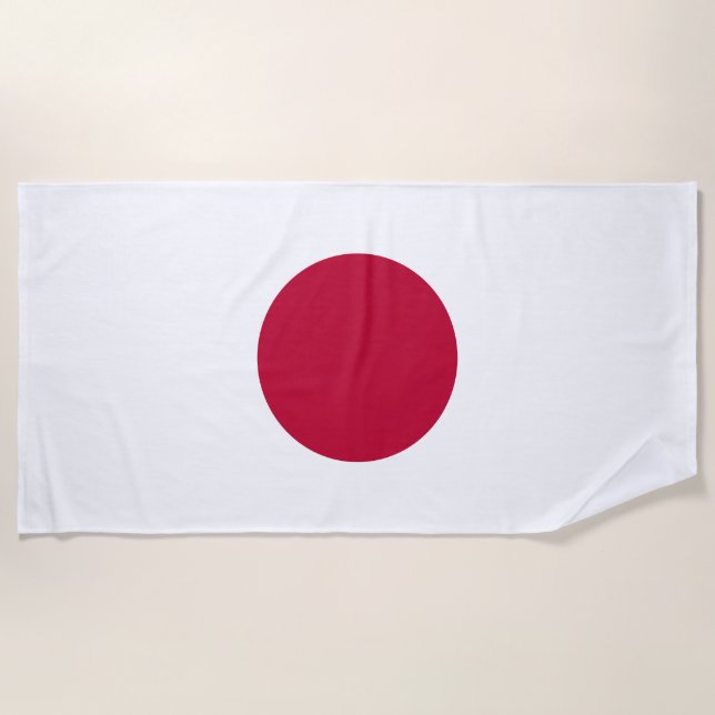 Serviette De Plage Drapeau du Japon (Devant)