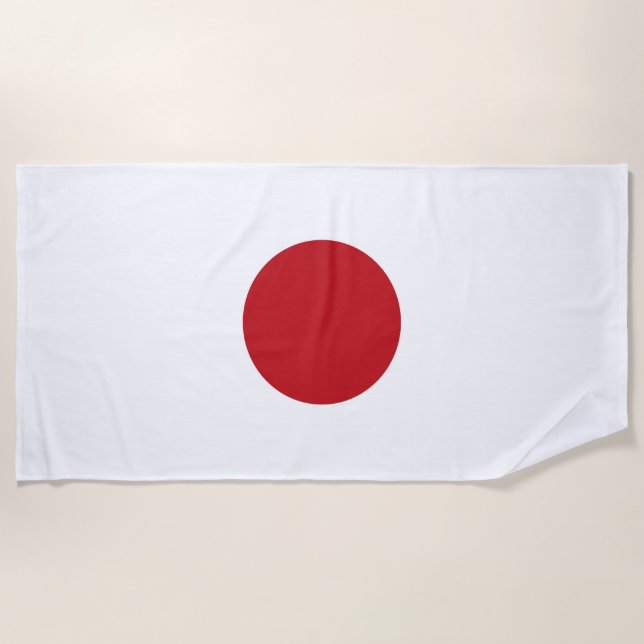 Serviette De Plage Drapeau du Japon (Devant)