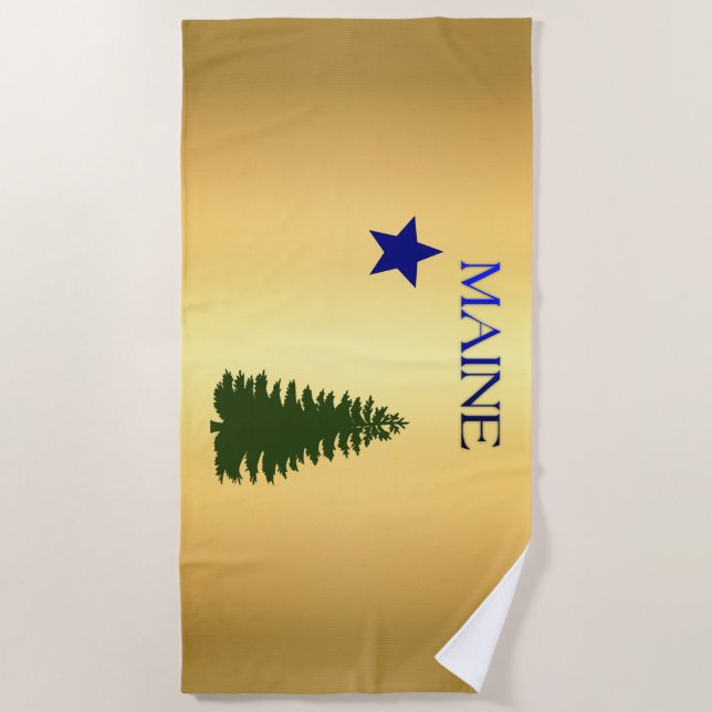 Serviette De Plage Drapeau du Maine (1901) (Devant)