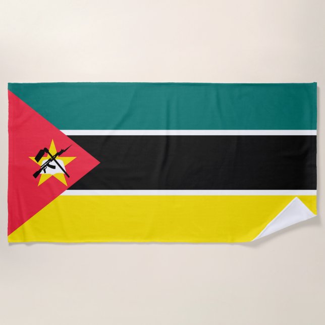 Serviette De Plage Drapeau du Mozambique (Devant)