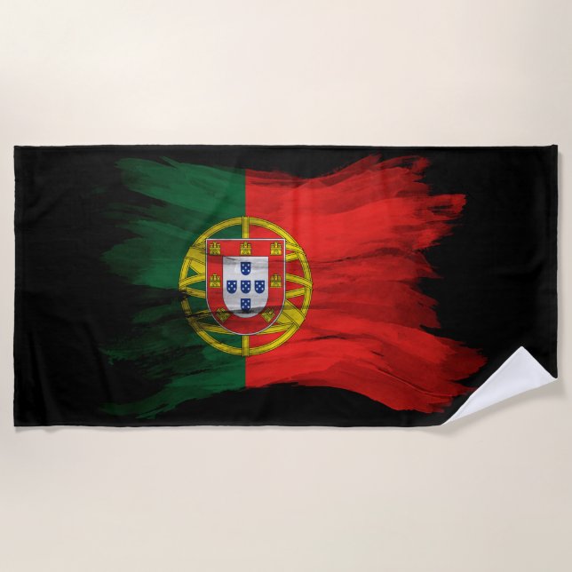 Serviette De Plage Drapeau du Portugal bracelet, drapeau national (Devant)