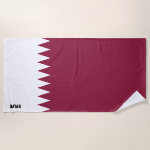 Serviette De Plage Drapeau du Qatar Splendide patriotique