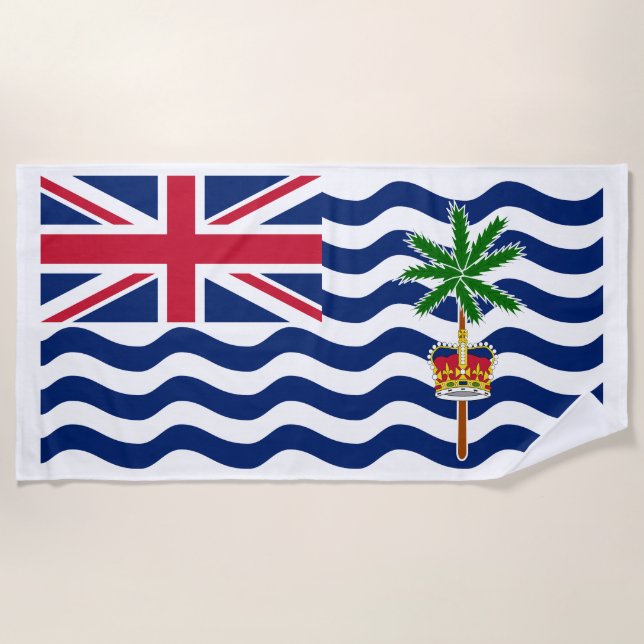 Serviette De Plage Drapeau du Territoire britannique de l'océan Indie (Devant)