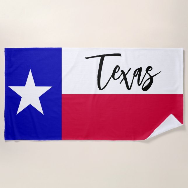 Serviette De Plage Drapeau du Texas (Devant)