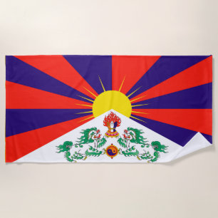 Serviette De Plage Drapeau du Tibet libre