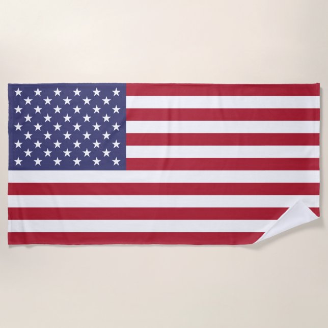 Serviette De Plage Drapeau États-Unis (Devant)