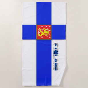 Serviette De Plage Drapeau finlandais