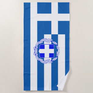 Serviette De Plage Drapeau grec