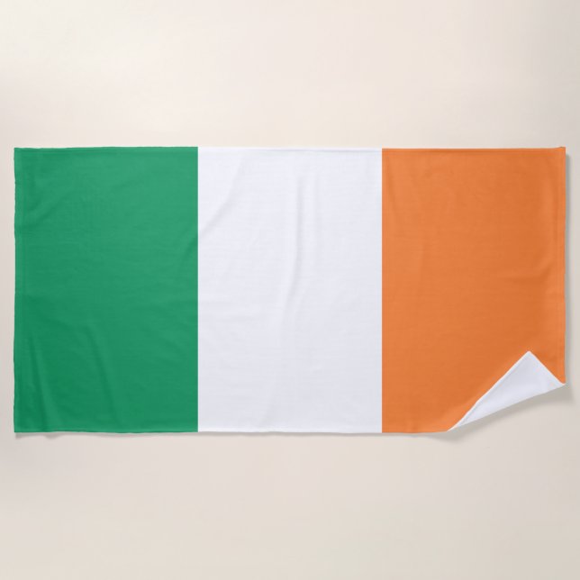 Serviette De Plage Drapeau irlandais (Devant)