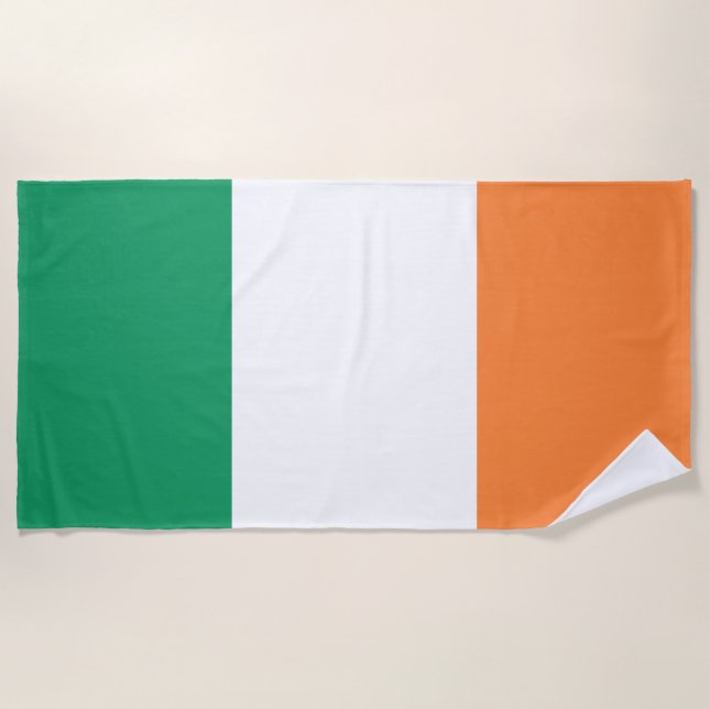Serviette De Plage Drapeau irlandais (République d'Irlande) (ROI) (Ei (Devant)