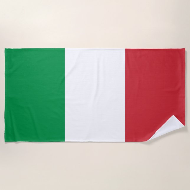 Serviette De Plage Drapeau Italie (Devant)