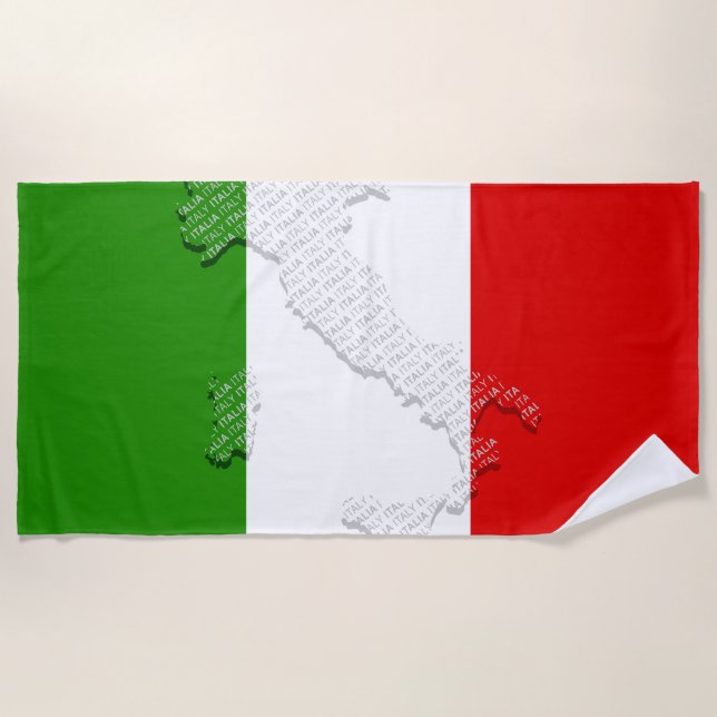 Serviette De Plage Drapeau italien (Devant)