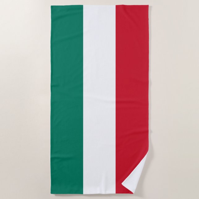 Serviette De Plage Drapeau italien Italia Il Tricolore (Devant)