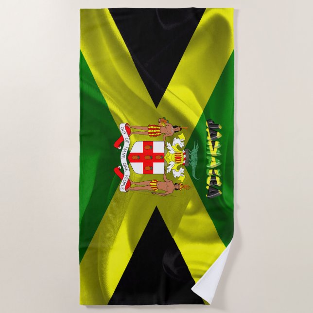 Serviette De Plage Drapeau jamaïcain (Devant)