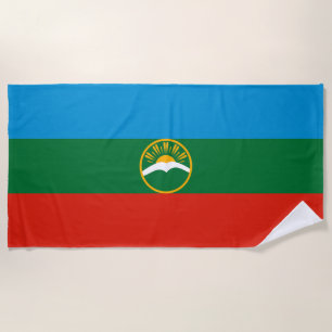 Serviette De Plage Drapeau Karachay Cherkessia