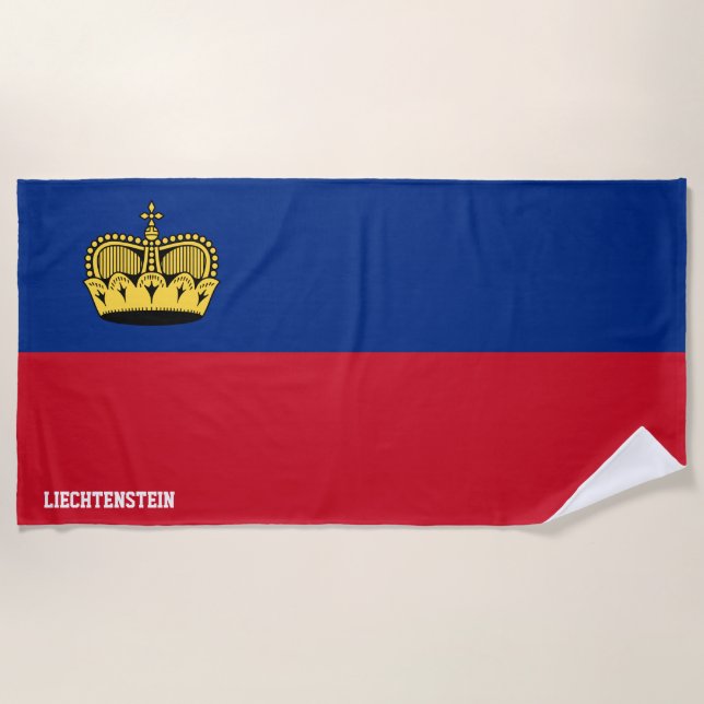 Serviette De Plage Drapeau Liechtenstein Splendid Patriotique (Devant)