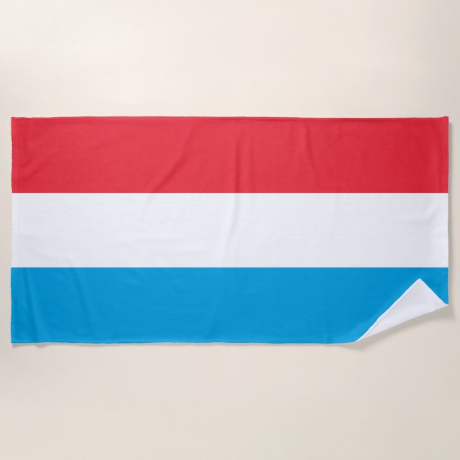 Serviette De Plage Drapeau Luxembourg (Devant)