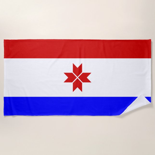 Serviette De Plage Drapeau Mordovia (Devant)