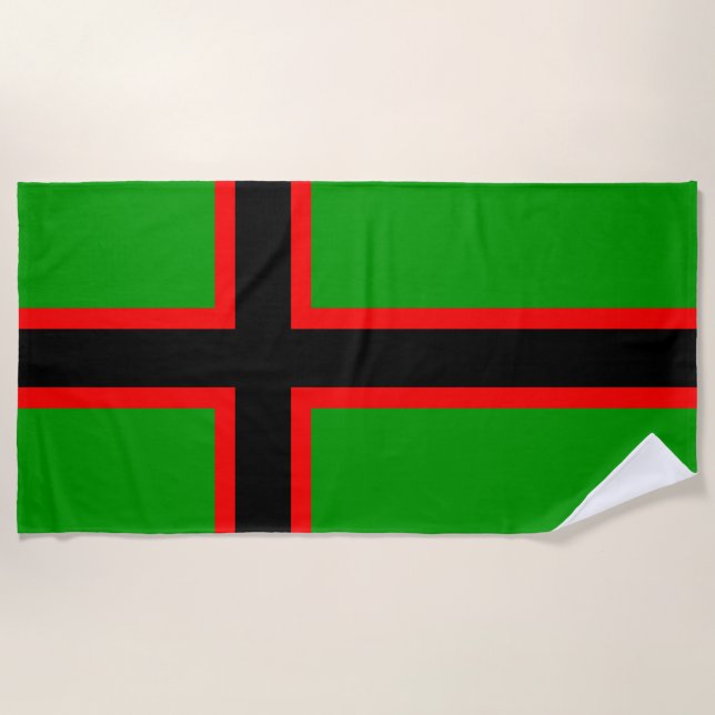 Serviette De Plage Drapeau national de Carélie (Devant)