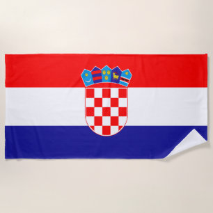 Serviette De Plage Drapeau national de Croatie Zastava Hrvatske