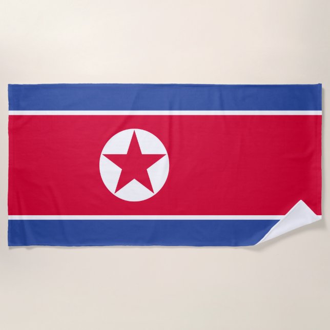 Serviette De Plage Drapeau nord-coréen (Devant)